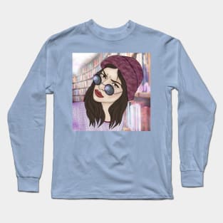 The girl in the library Long Sleeve T-Shirt